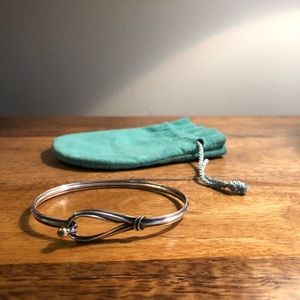 Tiffany & Co. sterling hook clasp bangle - used-good condition